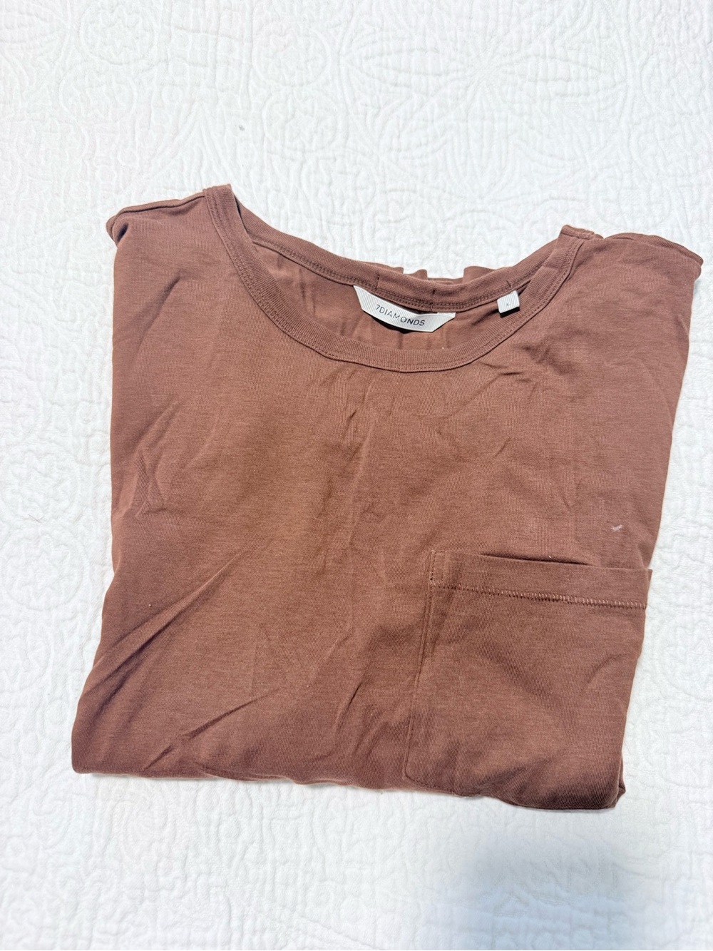 7 Diamonds Short Sleeve Pocket Tee in Brown